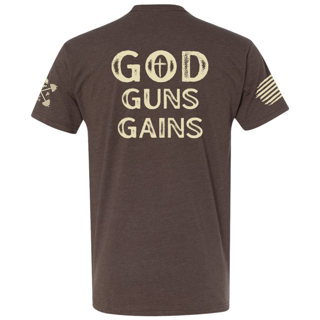 GOD | GUNS | GAINS Tee