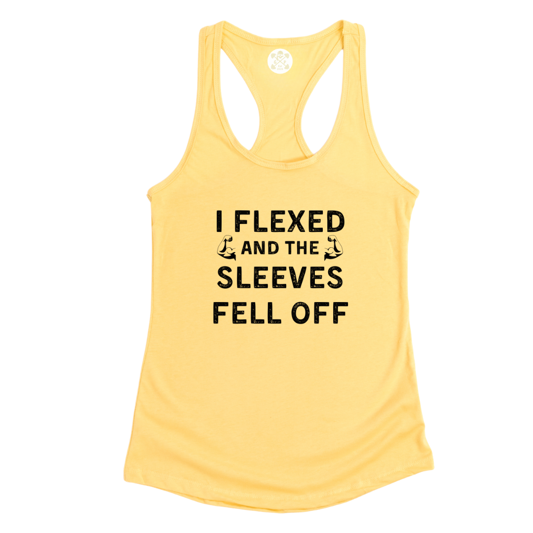 Flexed and the Sleeves Fell off Racerback Tank