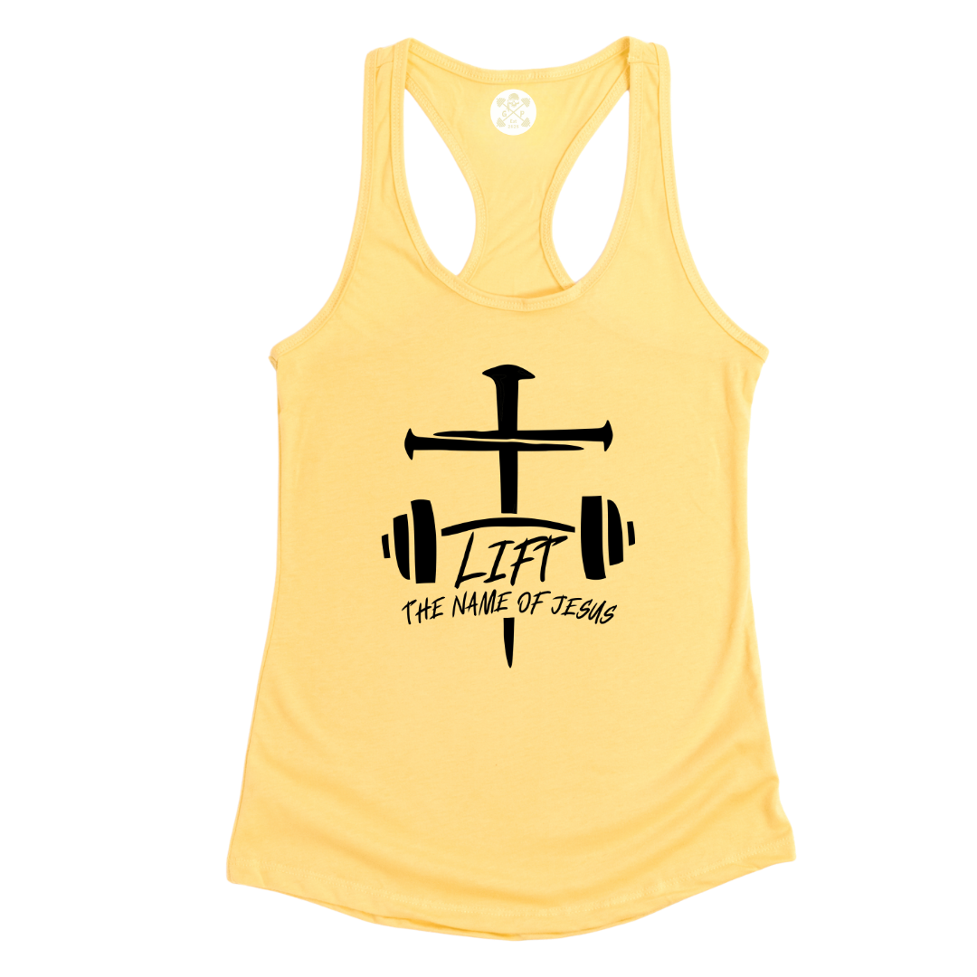 Lift the Name of Jesus Racerback Tank