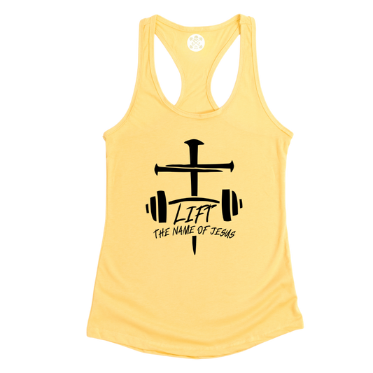 Lift the Name of Jesus Racerback Tank
