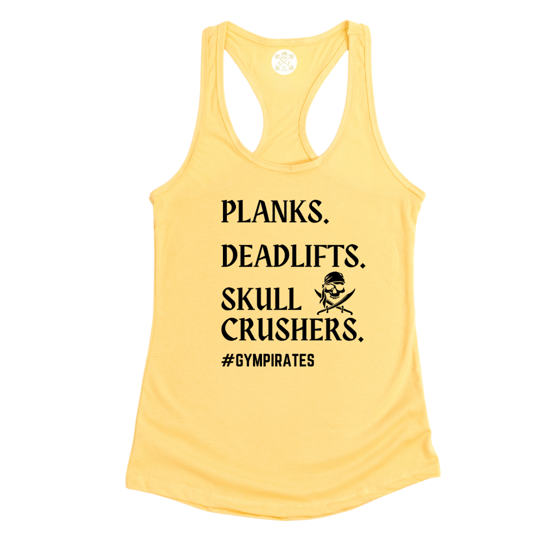 Planks | Deadlifts | Skull Crushers Racerback Tank