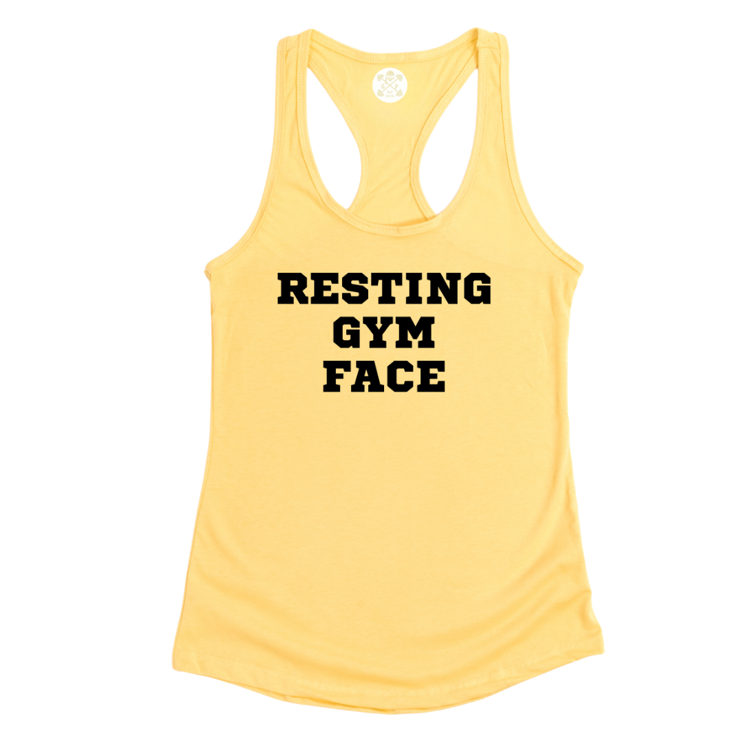 Resting Gym Face Racerback Tank