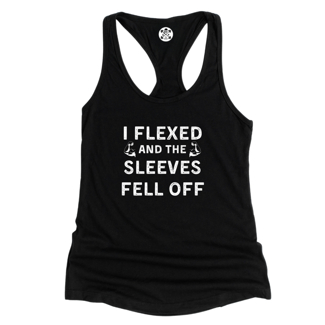 Flexed and the Sleeves Fell off Racerback Tank