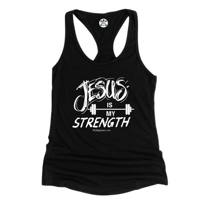 Jesus is My Strength Racerback Tank