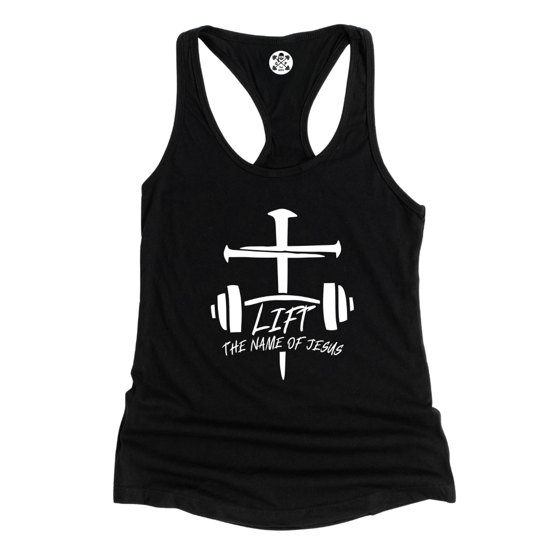 Lift the Name of Jesus Racerback Tank
