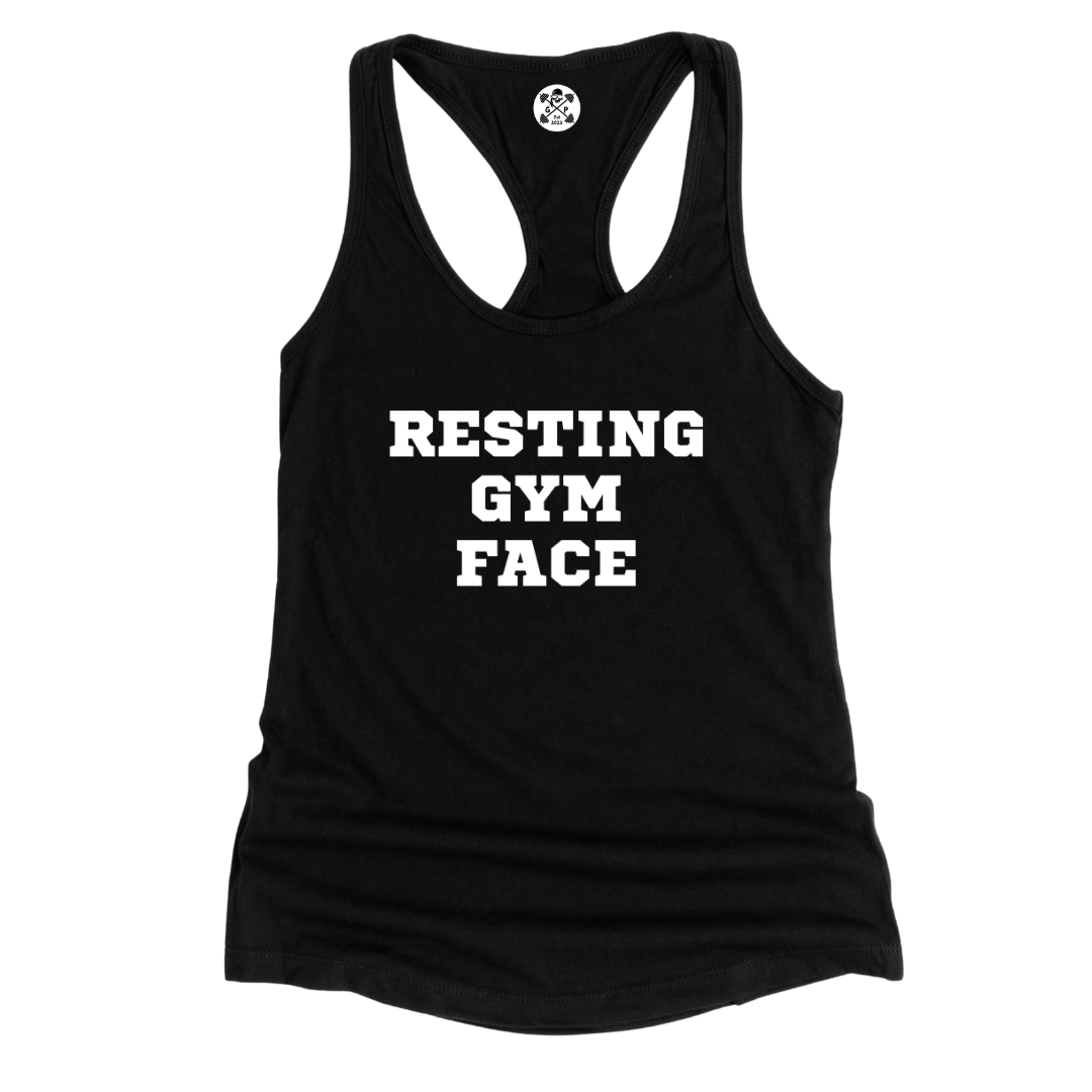 Resting Gym Face Racerback Tank