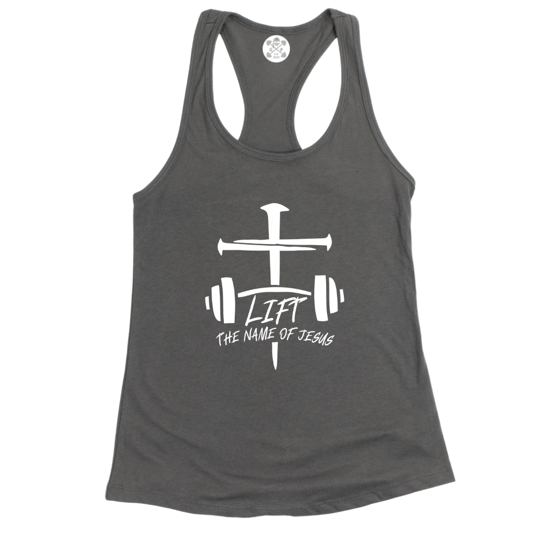 Lift the Name of Jesus Racerback Tank
