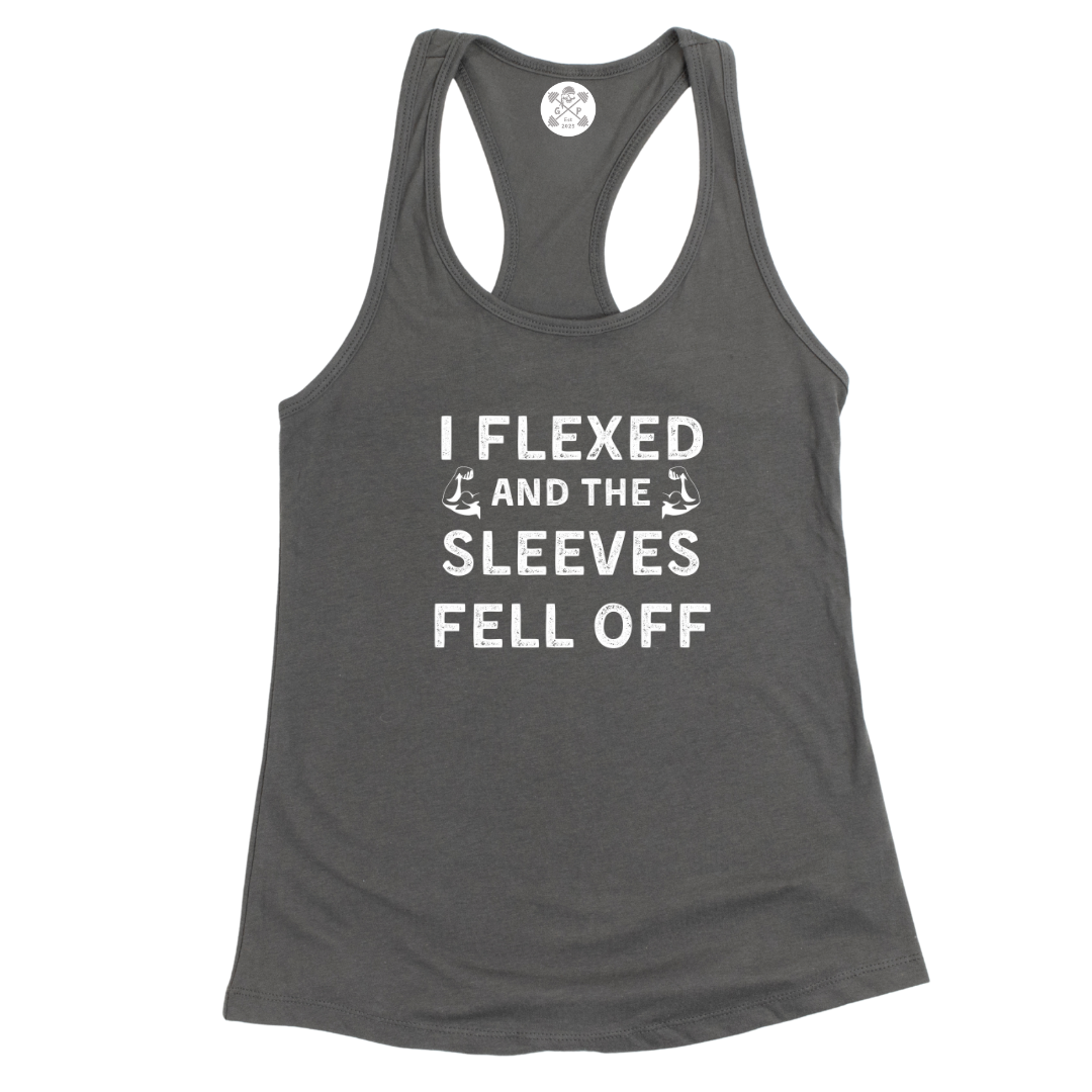Flexed and the Sleeves Fell off Racerback Tank