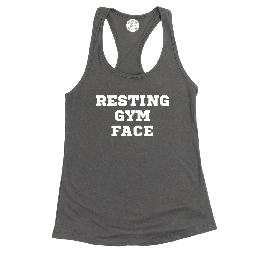 Resting Gym Face Racerback Tank