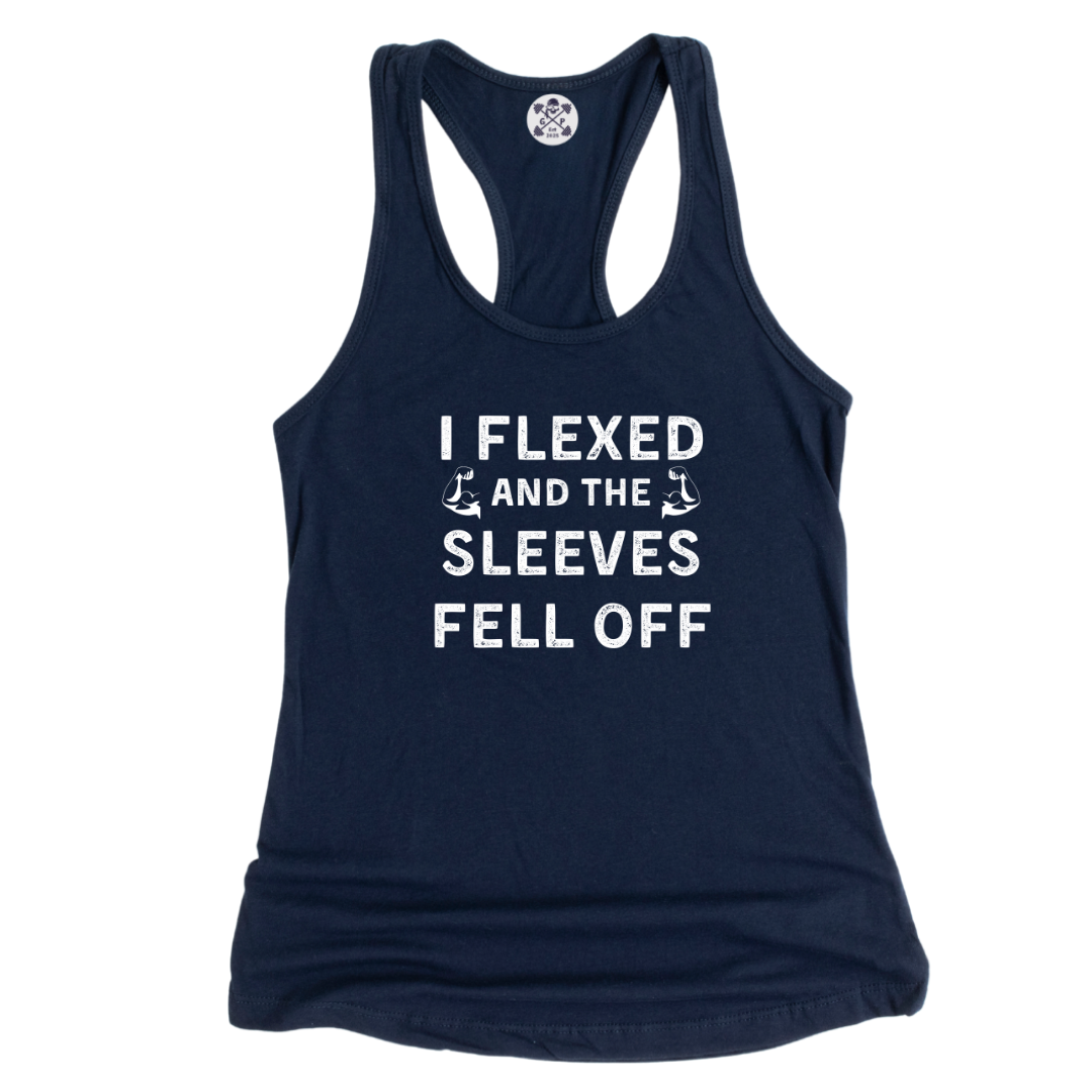Flexed and the Sleeves Fell off Racerback Tank