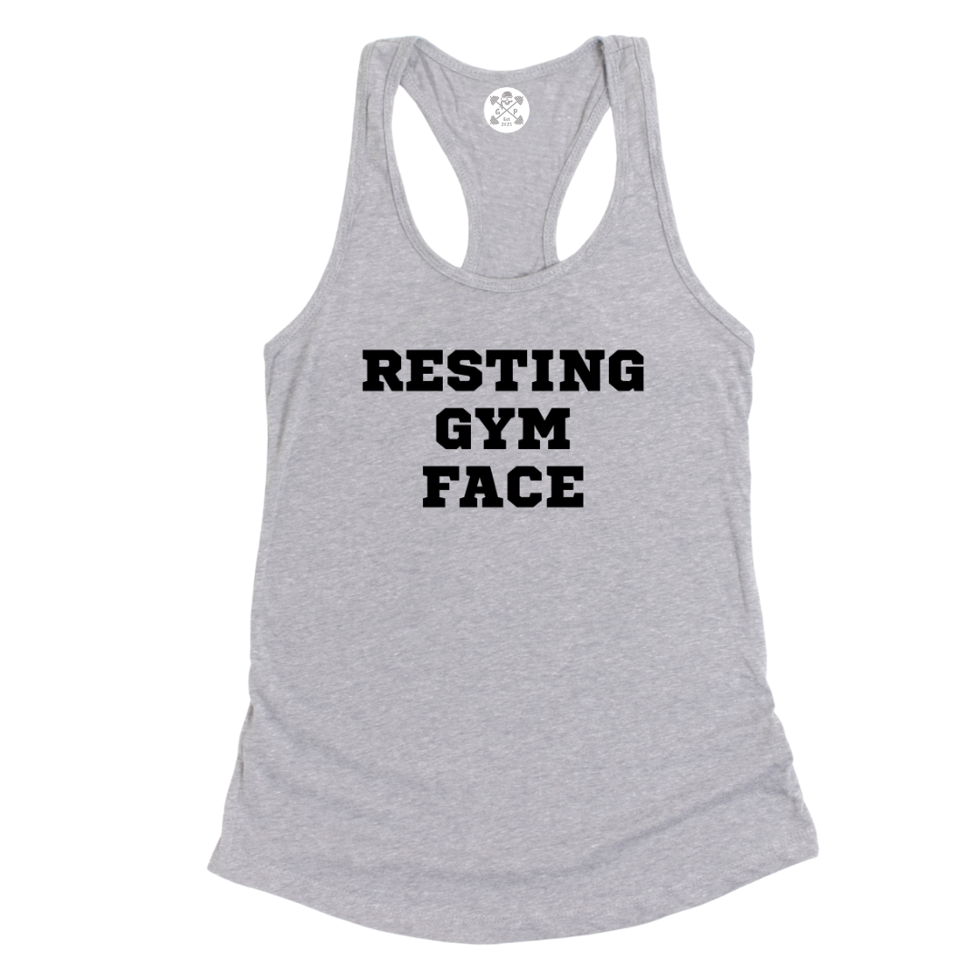 Resting Gym Face Racerback Tank
