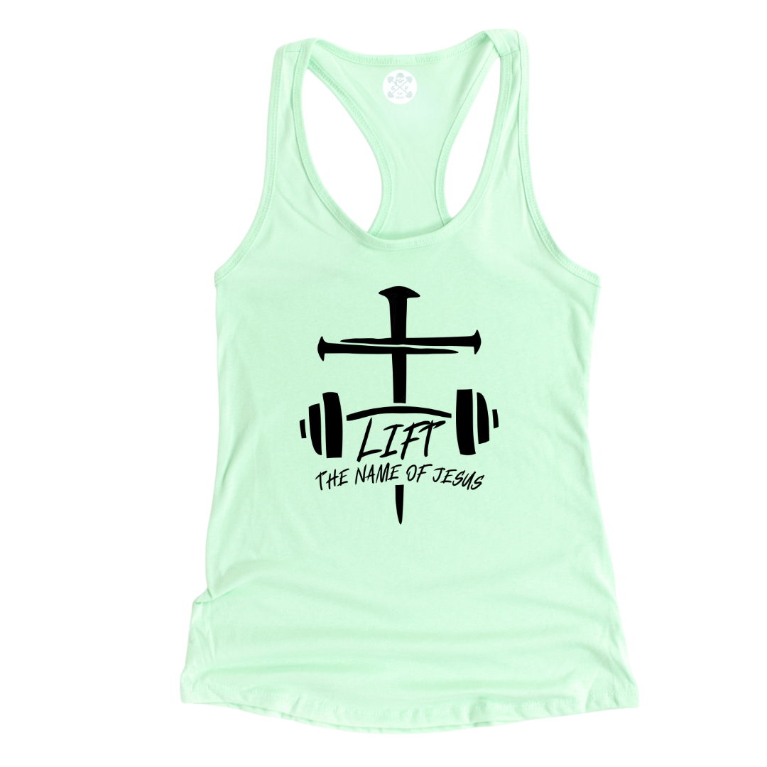Lift the Name of Jesus Racerback Tank