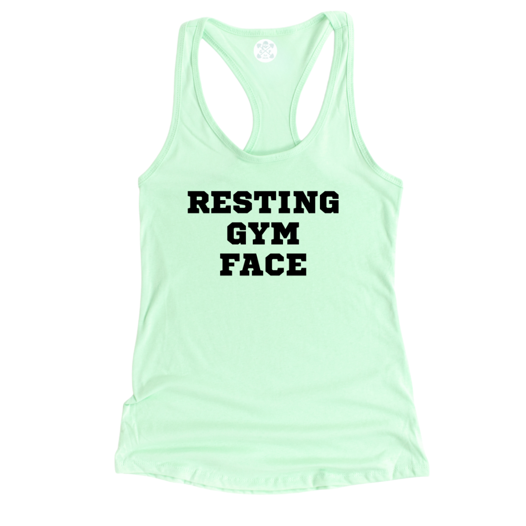Resting Gym Face Racerback Tank