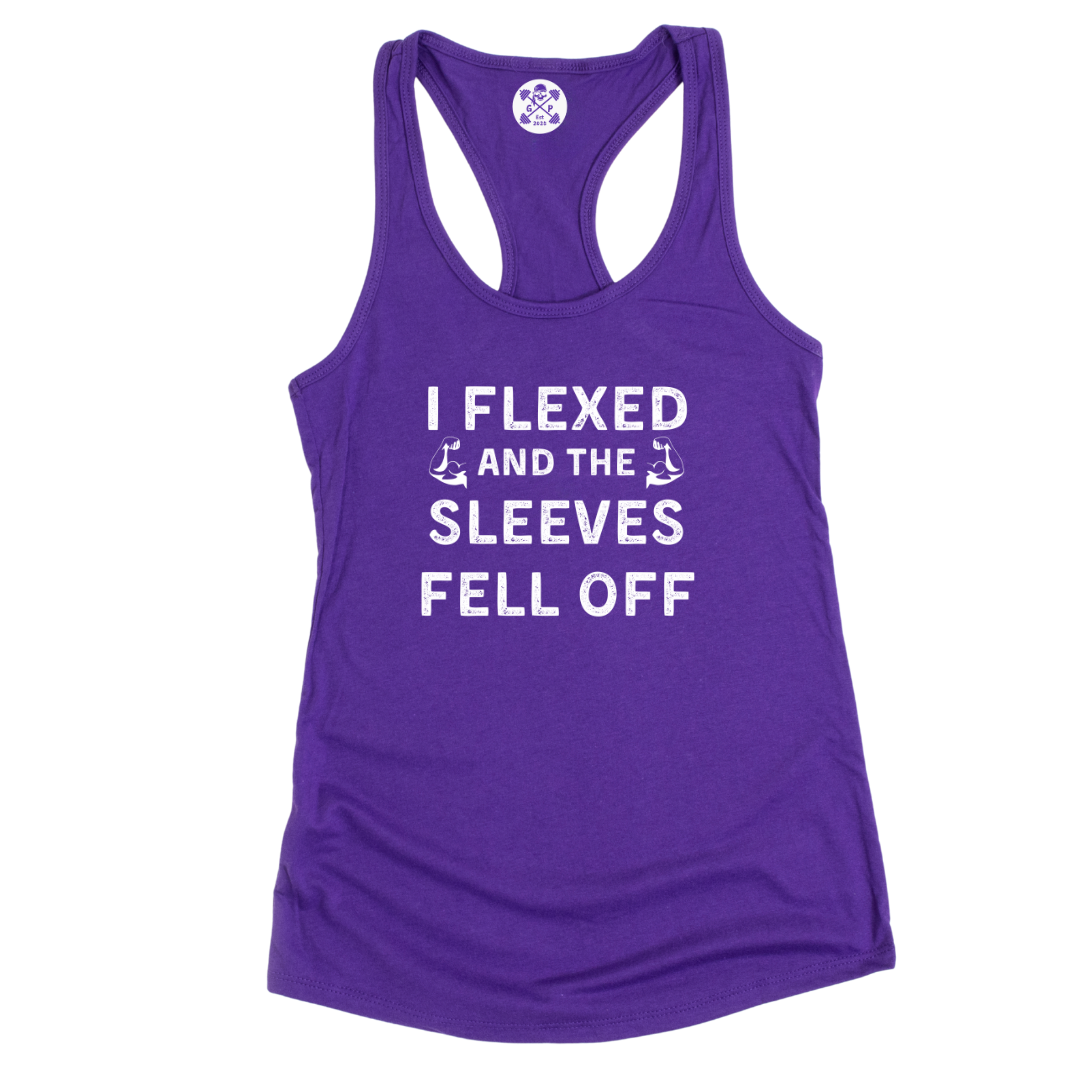 Flexed and the Sleeves Fell off Racerback Tank