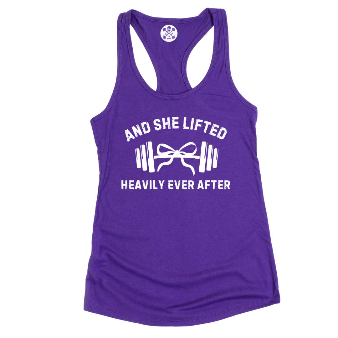 She Lifted Heavily Ever After Racerback Tank