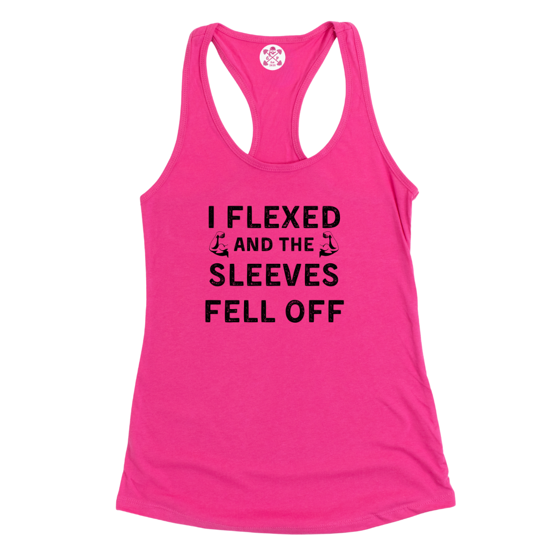Flexed and the Sleeves Fell off Racerback Tank
