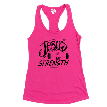 Jesus is My Strength Racerback Tank