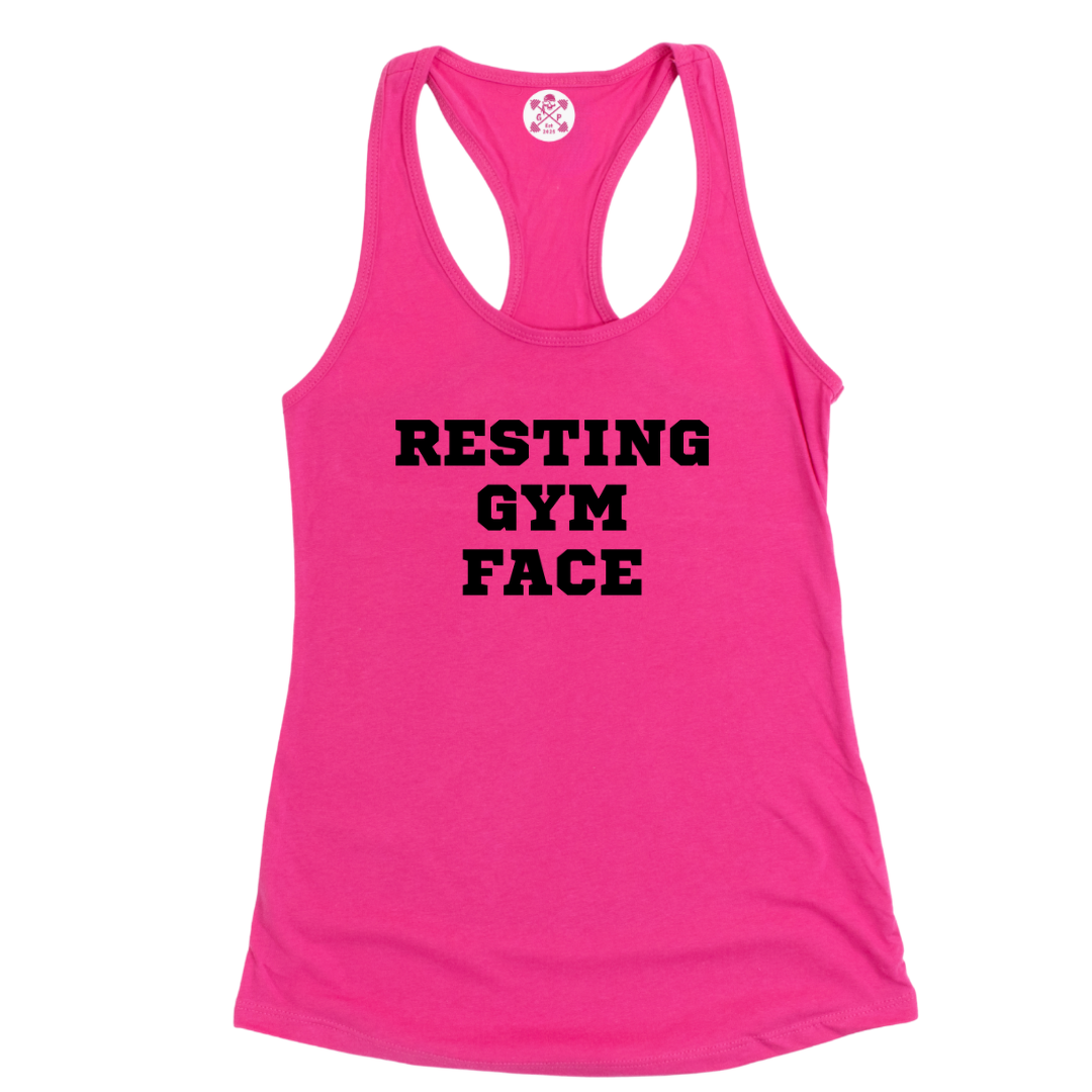Resting Gym Face Racerback Tank