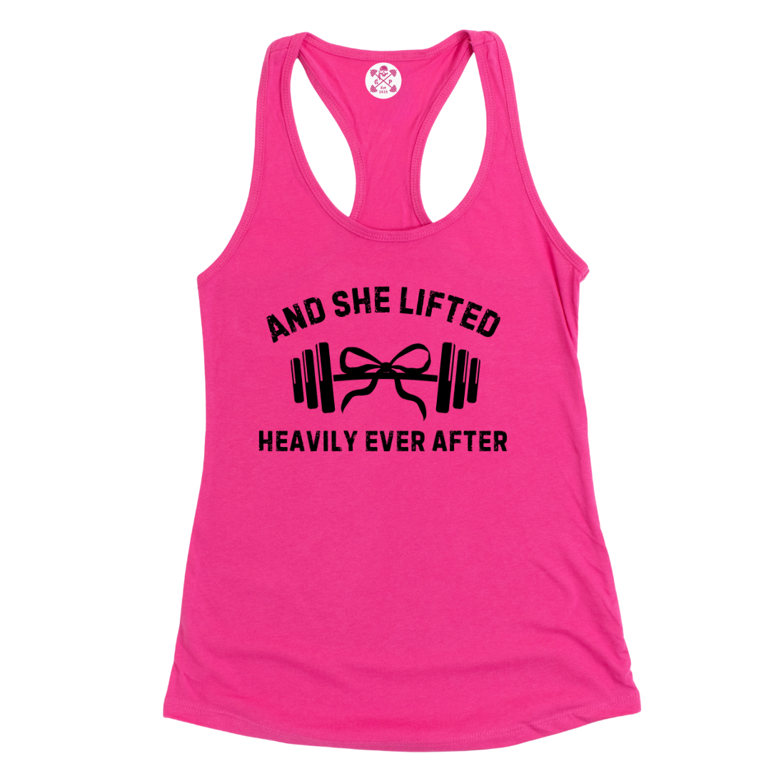 She Lifted Heavily Ever After Racerback Tank