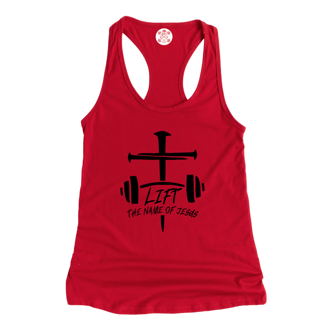 Lift the Name of Jesus Racerback Tank