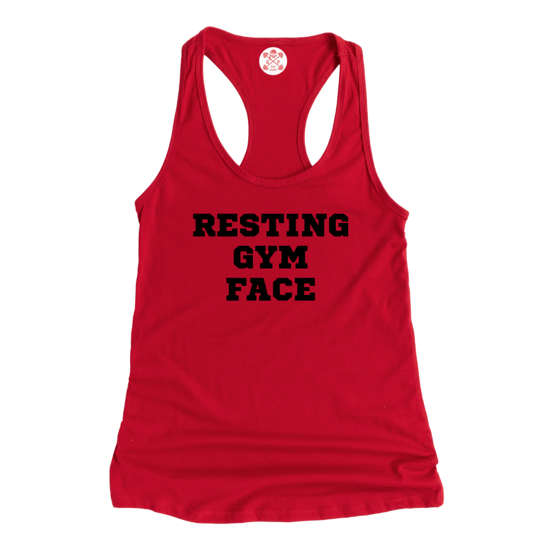 Resting Gym Face Racerback Tank