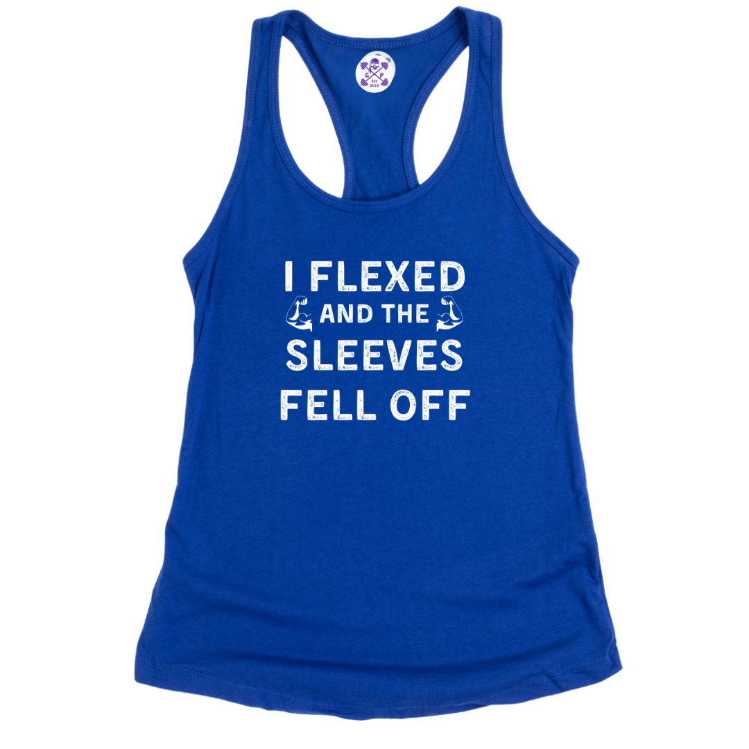 Flexed and the Sleeves Fell off Racerback Tank