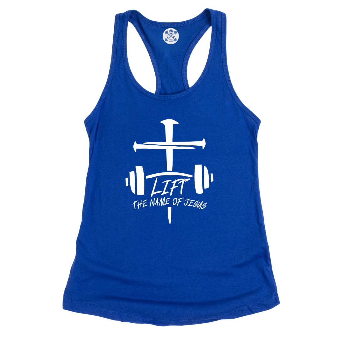 Lift the Name of Jesus Racerback Tank