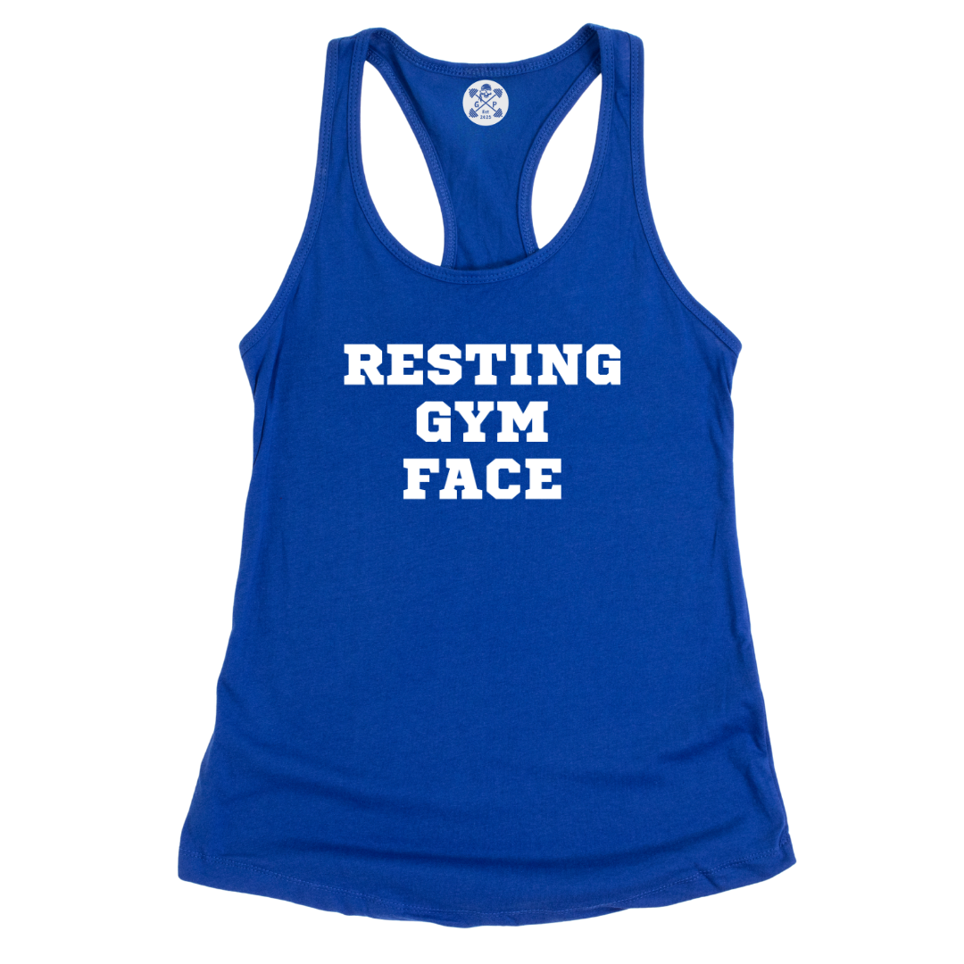 Resting Gym Face Racerback Tank