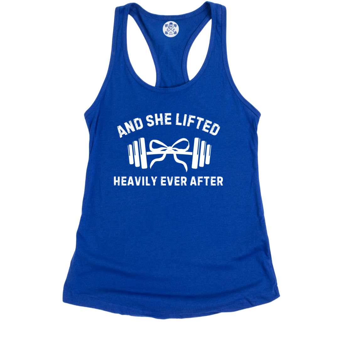 She Lifted Heavily Ever After Racerback Tank
