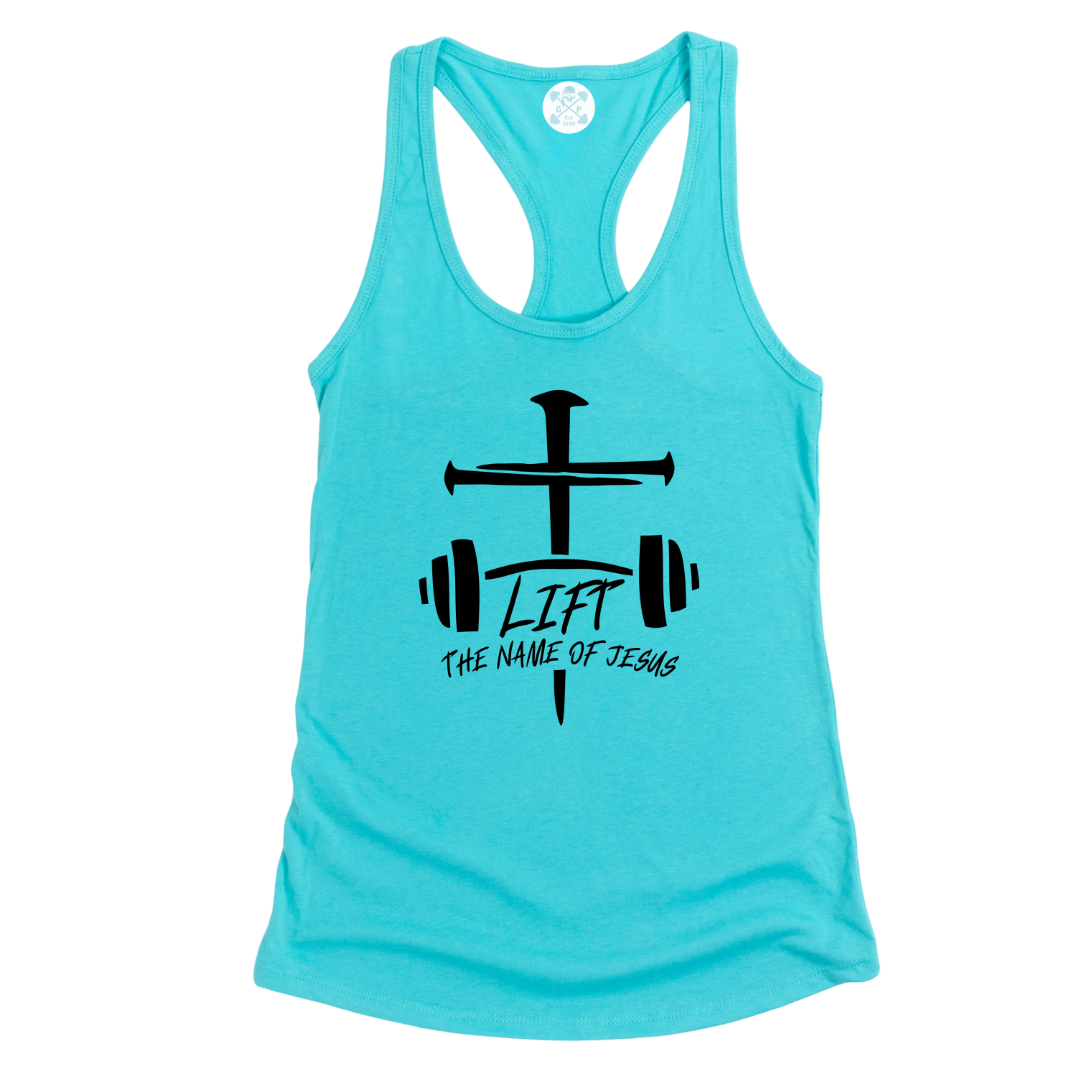Lift the Name of Jesus Racerback Tank