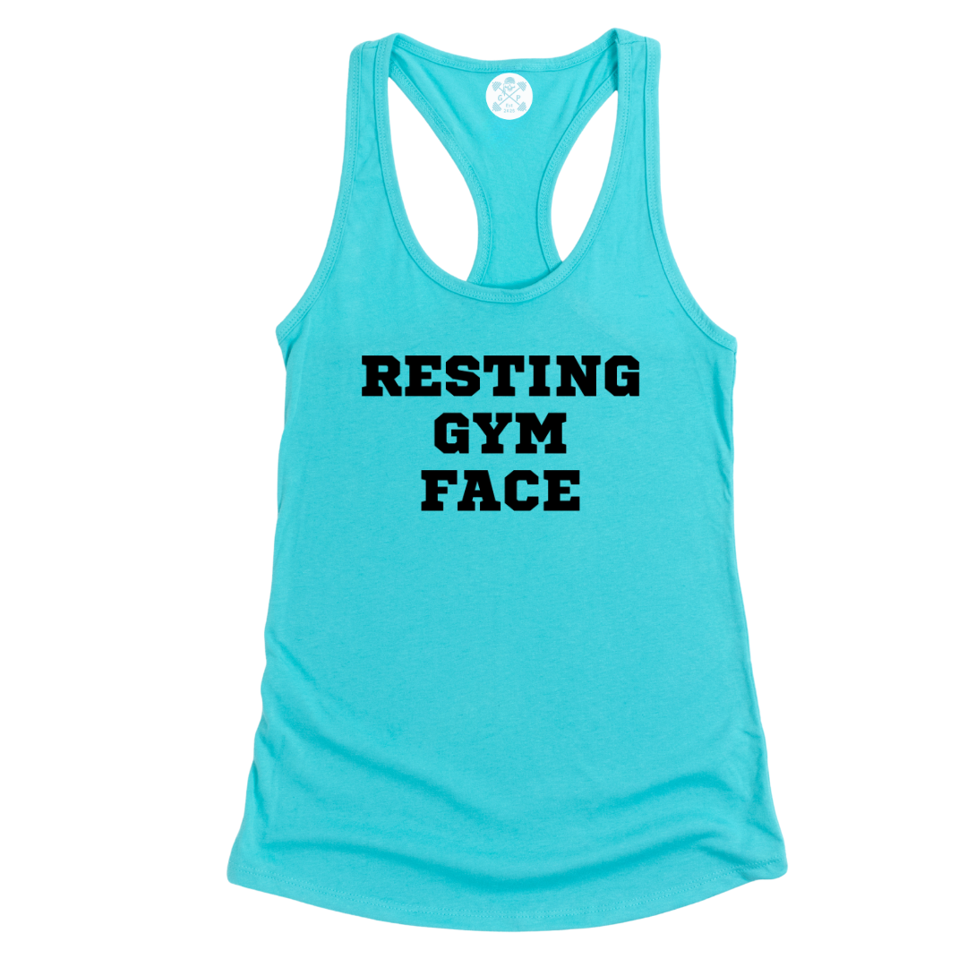 Resting Gym Face Racerback Tank