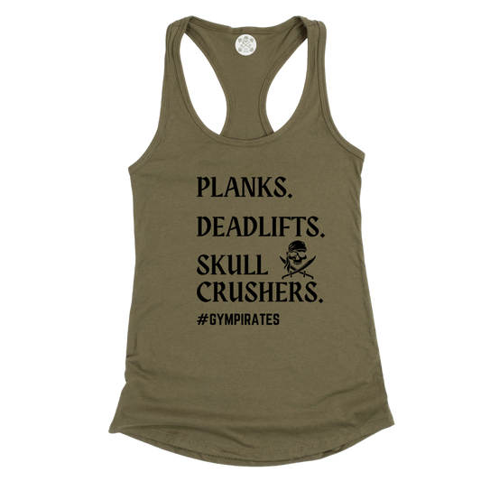 Planks | Deadlifts | Skull Crushers Racerback Tank