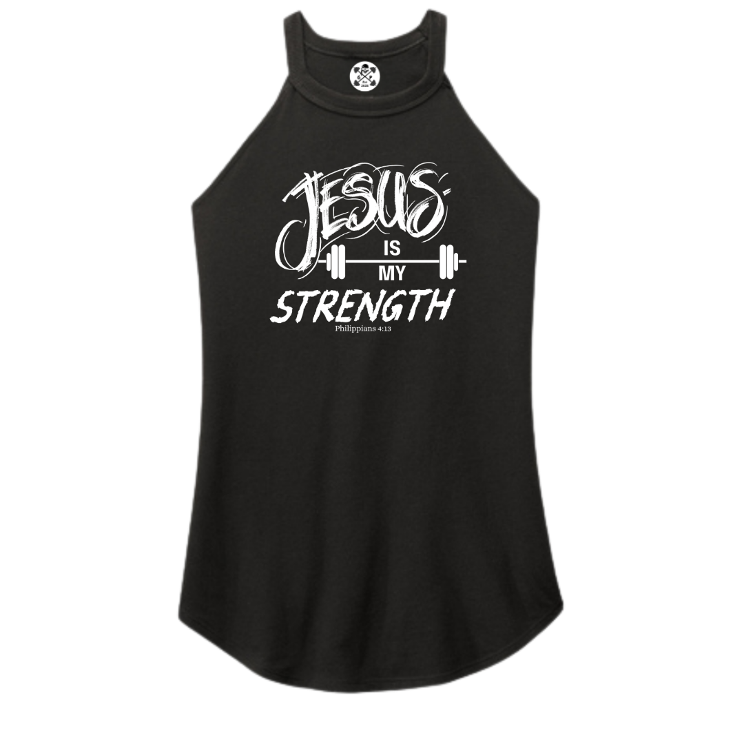 Jesus is My Strength Rocker Tank