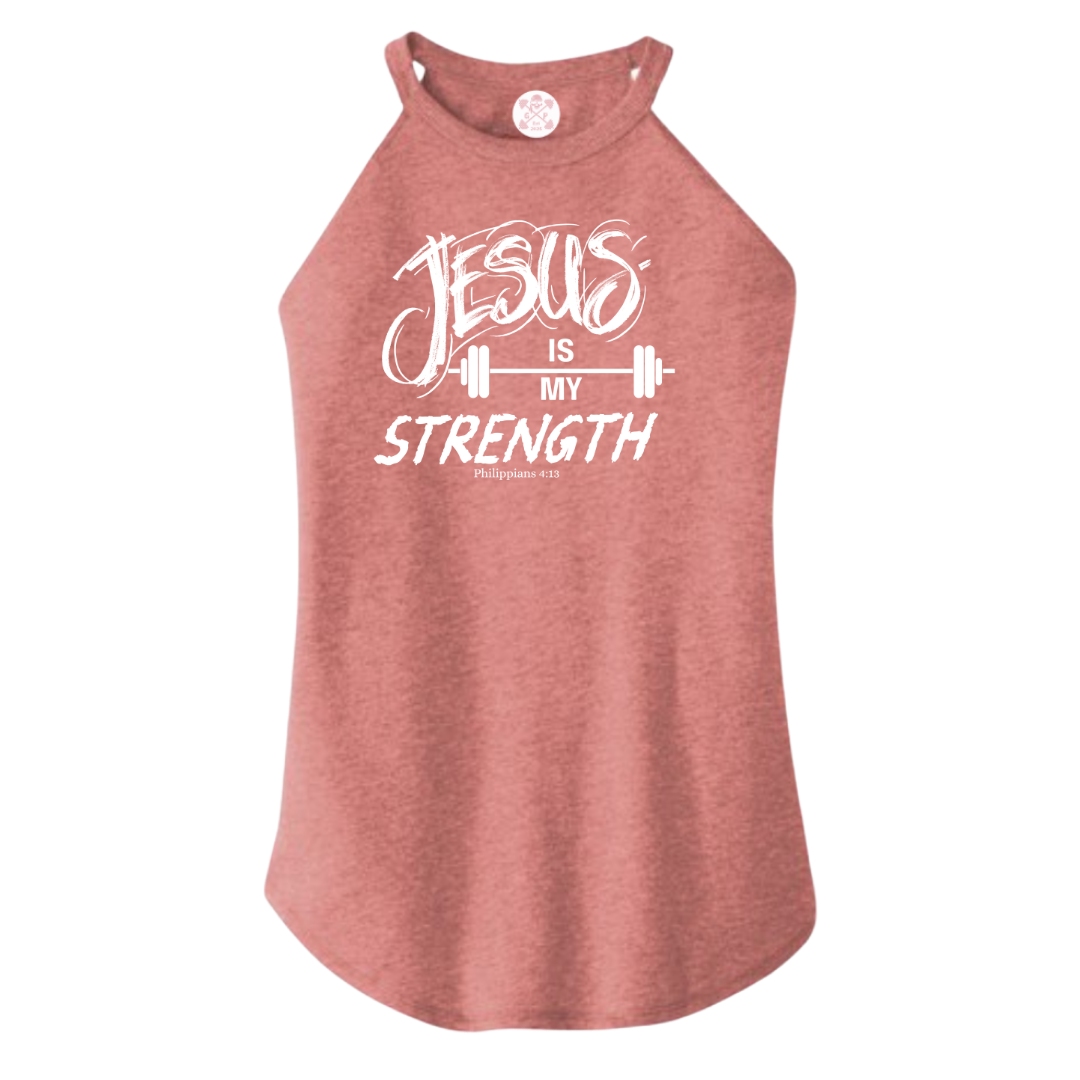 Jesus is My Strength Rocker Tank