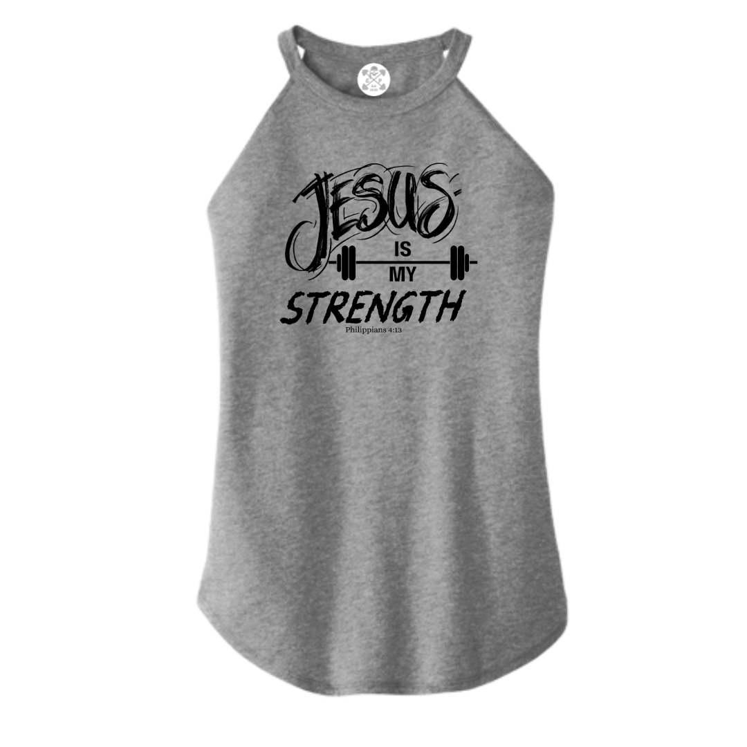 Jesus is My Strength Rocker Tank