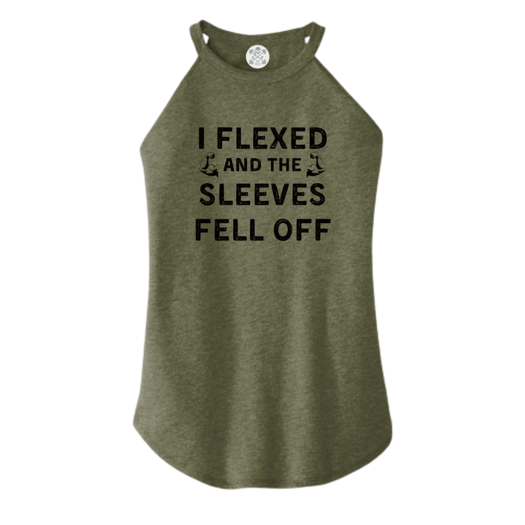 Flexed and the Sleeves Fell Off Rocker Tank