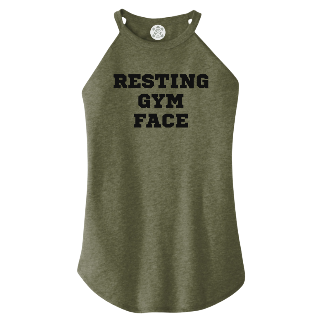 Resting Gym Face Rocker Tank