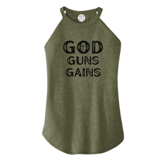 God | Guns | Gains Rocker Tank