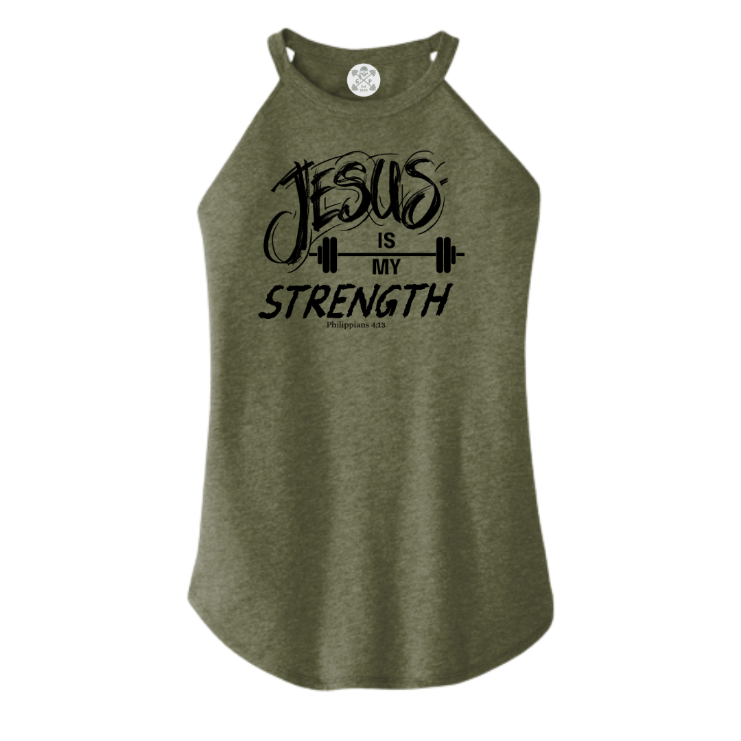 Jesus is My Strength Rocker Tank