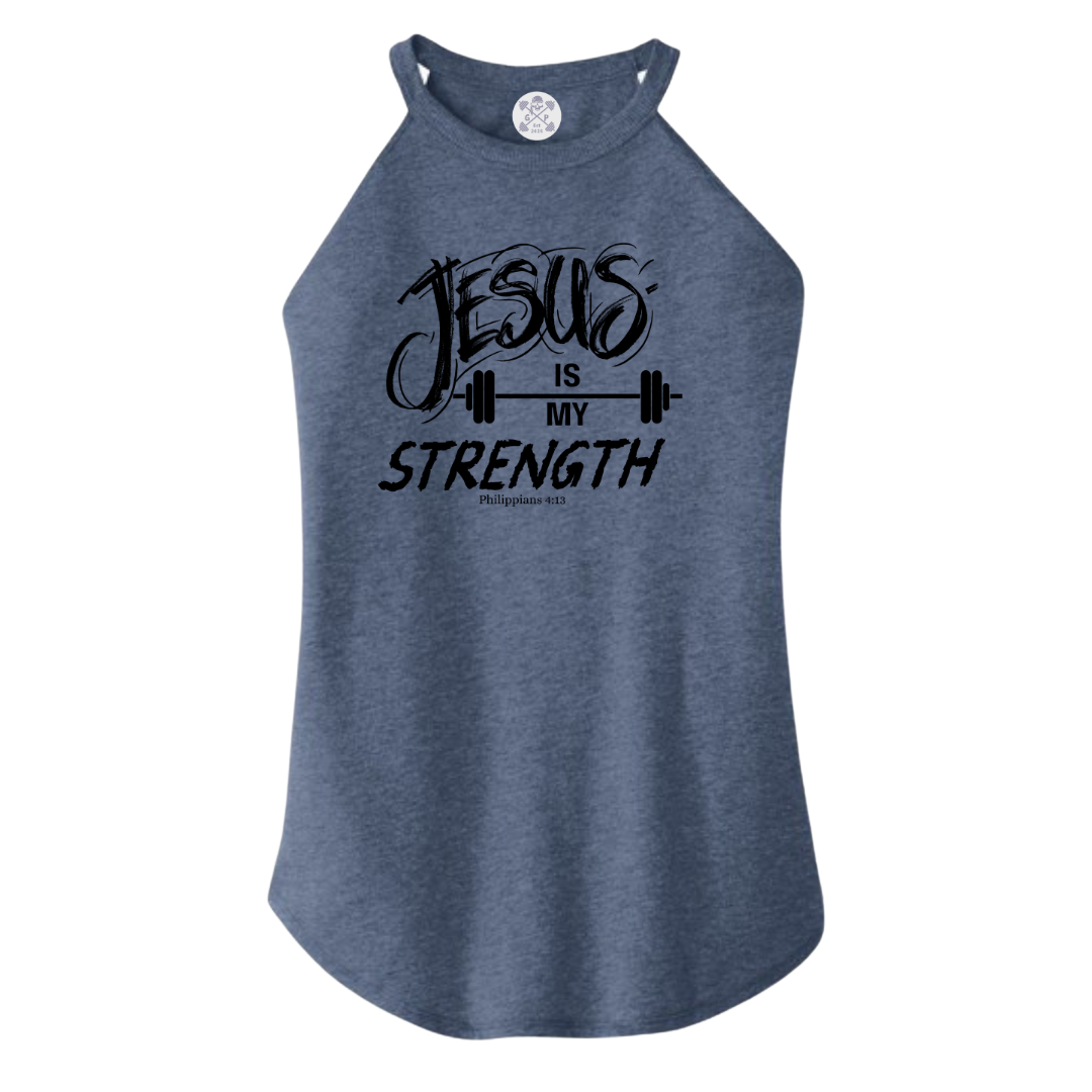 Jesus is My Strength Rocker Tank